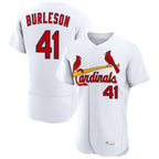 Silnrao St. Louis Cardinals #41 Alec Burleson Player White Home Limited Elite Stitched Jerseys