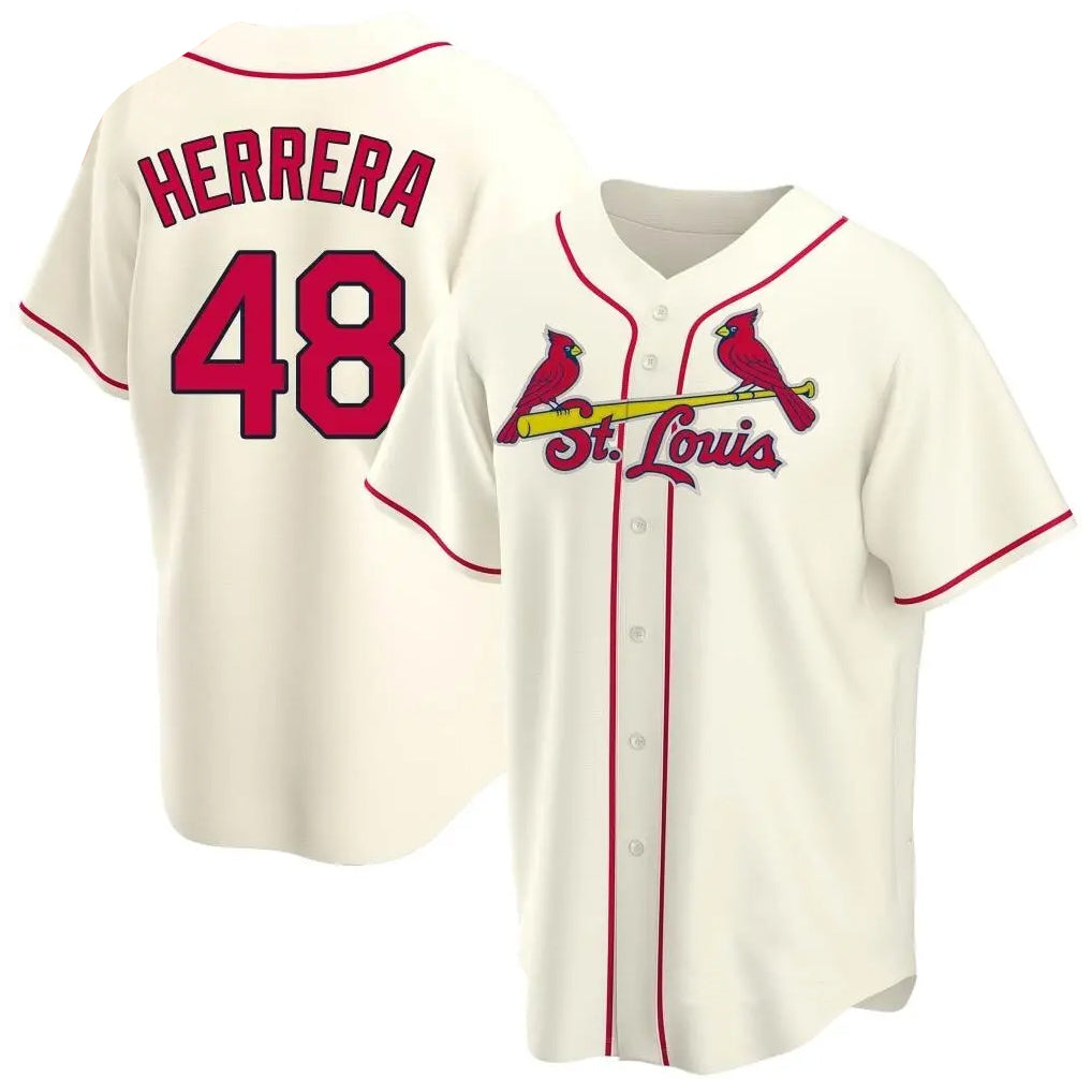 Silnrao St. Louis Cardinals #48 Ivan Herrera Player Cream Home Game Stitched Jerseys
