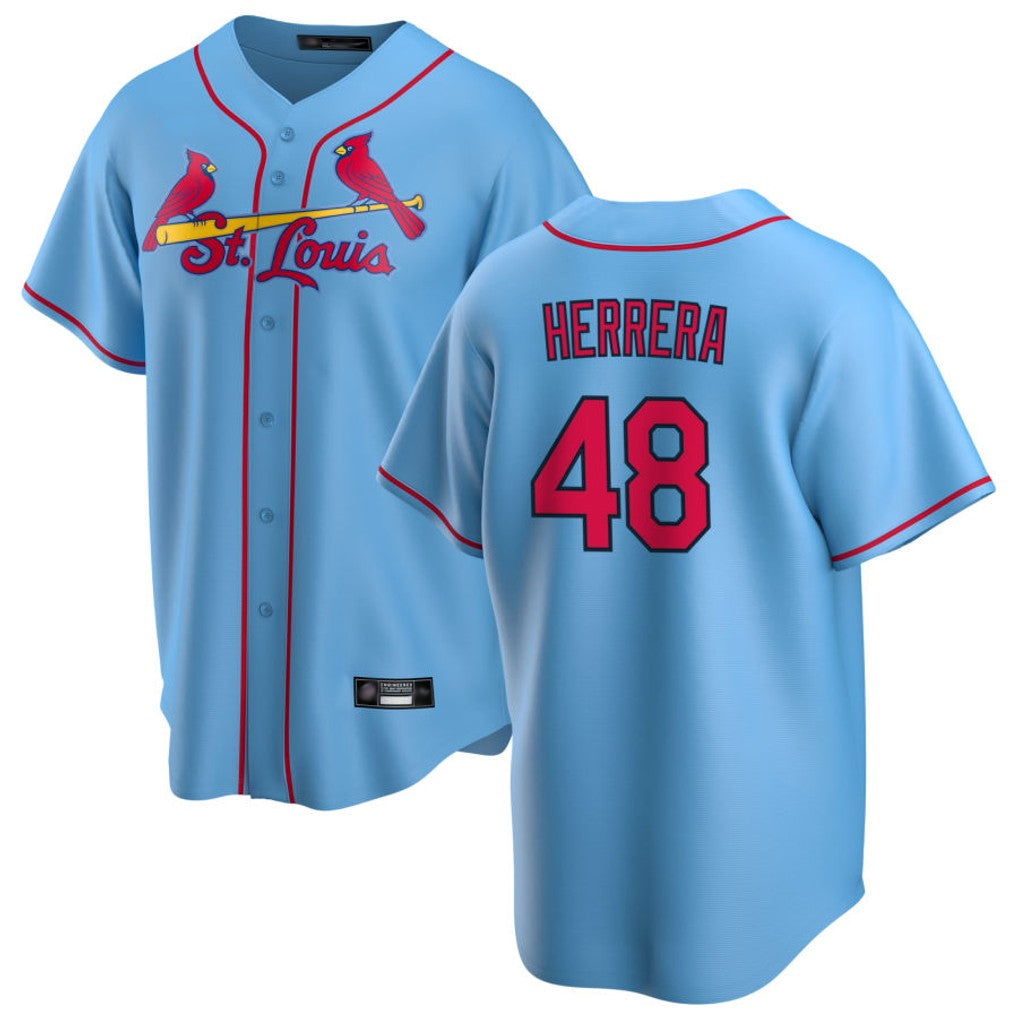 Silnrao St. Louis Cardinals #48 Ivan Herrera Player Light Blue  Home Game Stitched Jerseys