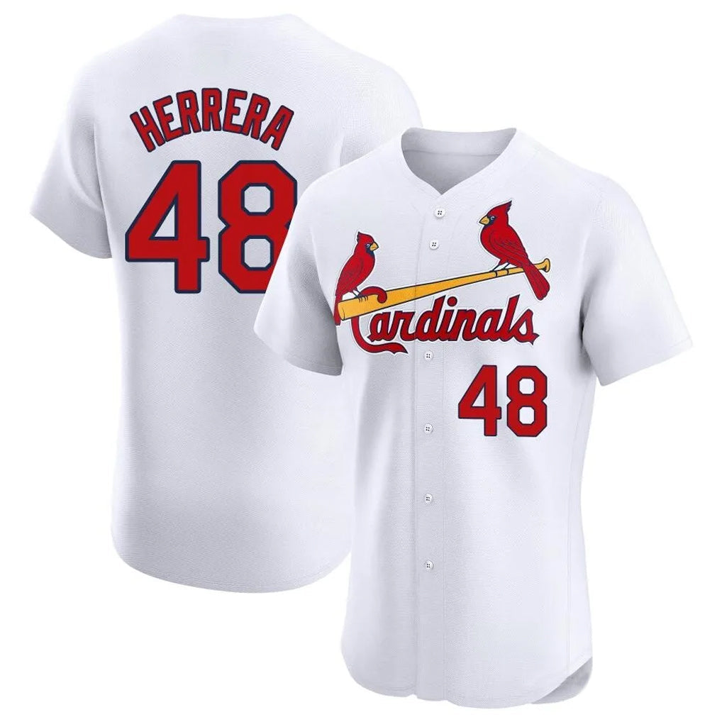 Silnrao St. Louis Cardinals #48 Ivan Herrera Player White Home Limited Elite Stitched Jerseys
