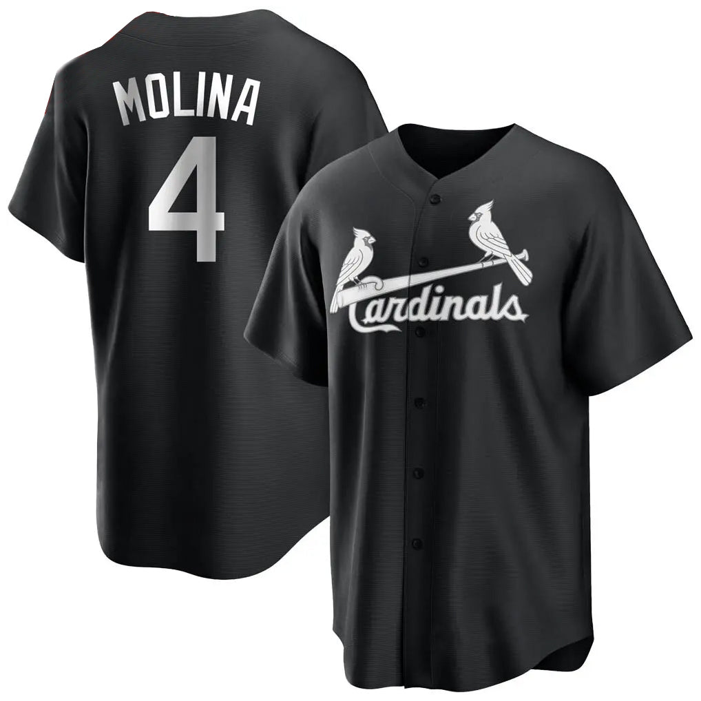 Silnrao St. Louis Cardinals #4 Yadier Molina Player Black City Connect Home Limited Stitched Jerseys