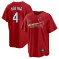 Silnrao St. Louis Cardinals #4 Yadier Molina Player Red Home Game Stitched Jerseys