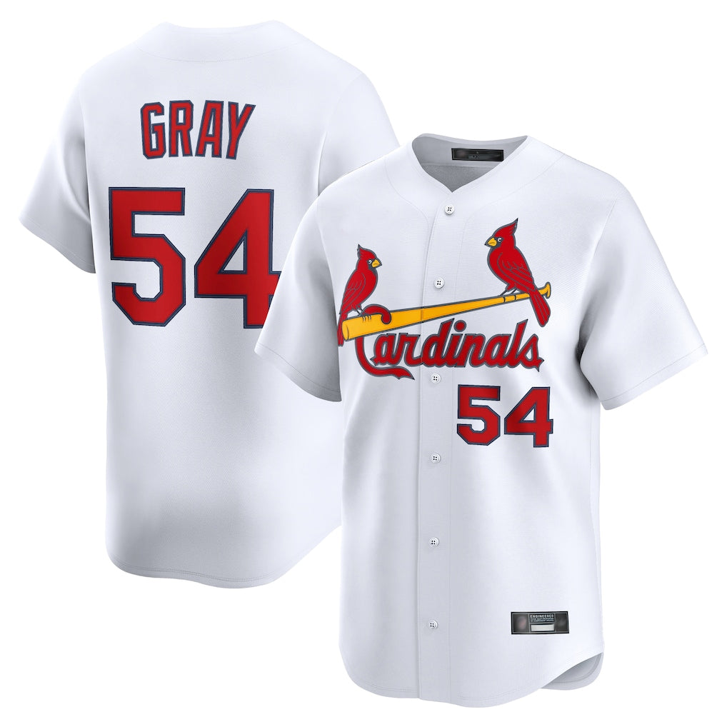 Silnrao St. Louis Cardinals #54 Sonny Gray Player White Home Limited Stitched Jerseys