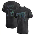 Silnrao T.Bay Rays #12 Wade Boggs Player Black City Connect Home Limited Elite Stitched Jerseys