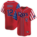 Silnrao T.Bay Rays #12 Wade Boggs Player Red 2025 Independence Day Vapor Premier Limited Stitched Jerseys