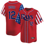 Silnrao T.Bay Rays #12 Wade Boggs Player Red 2025 Independence Day Vapor Premier Limited Stitched Jerseys