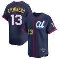 Silnrao T.Bay Rays #13 Junior Caminero Player Navy All-star Limited Stitched Jersey
