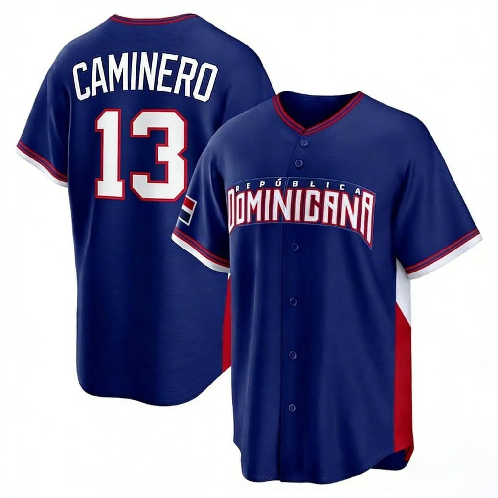 Silnrao T.Bay Rays #13 Junior Caminero Player Royal 2026 World Classic Limited Stitched Jerseys