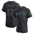 Silnrao T.Bay Rays #17 Jake Fraley Player Black City Connect Home Limited Elite Stitched Jerseys