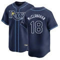 Silnrao T.Bay Rays #18 Shane McClanahan Player Navy Home Limited Stitched Jerseys