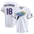 Silnrao T.Bay Rays #18 Shane McClanahan Player White City Connect Home Stitched Jerseys