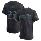 Silnrao T.Bay Rays #22 Griffin Jax Player Black City Connect Home Limited Elite Stitched Jerseys