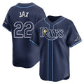 Silnrao T.Bay Rays #22 Griffin Jax Player Navy Home Limited Stitched Jerseys