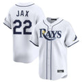 Silnrao T.Bay Rays #22 Griffin Jax Player White Home Limited Stitched Jerseys
