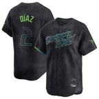 Silnrao T.Bay Rays #2 Yandy Diaz Player Black City Connect Home Limited Stitched Jerseys