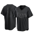 Silnrao T.Bay Rays #2 Yandy Diaz Player Black Home Game Stitched Jerseys