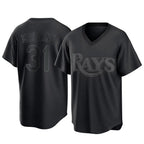 Silnrao T.Bay Rays #31 Cedric Mullins Player Black Home Game Stitched Jerseys