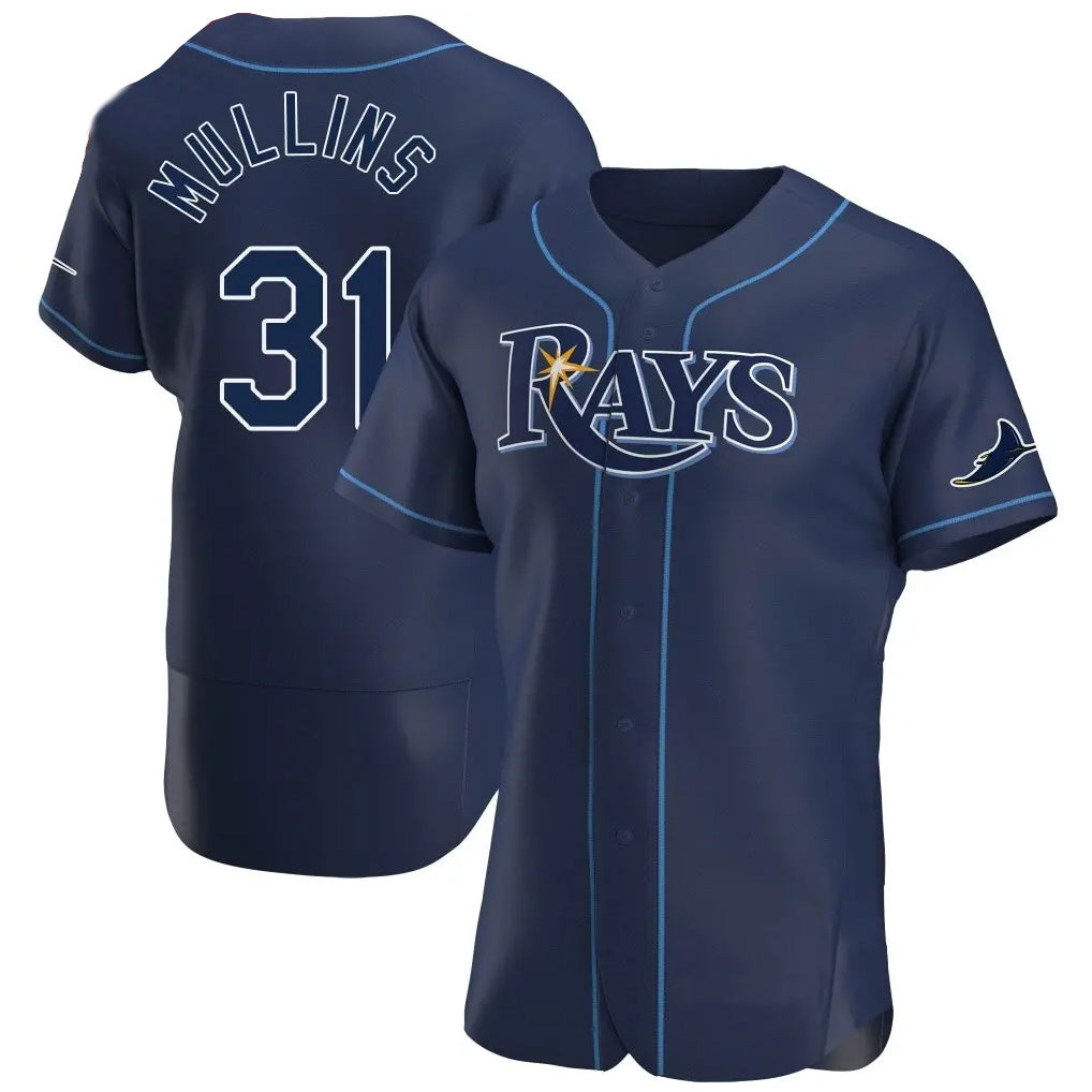 Silnrao T.Bay Rays #31 Cedric Mullins Player Navy Home Limited Elite Stitched Jerseys