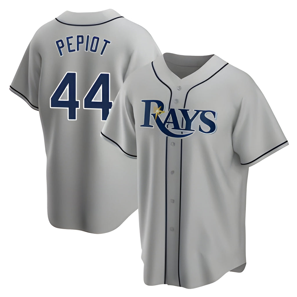 Silnrao T.Bay Rays #44 Ryan Pepiot Player Gray Home Game Stitched Jerseys