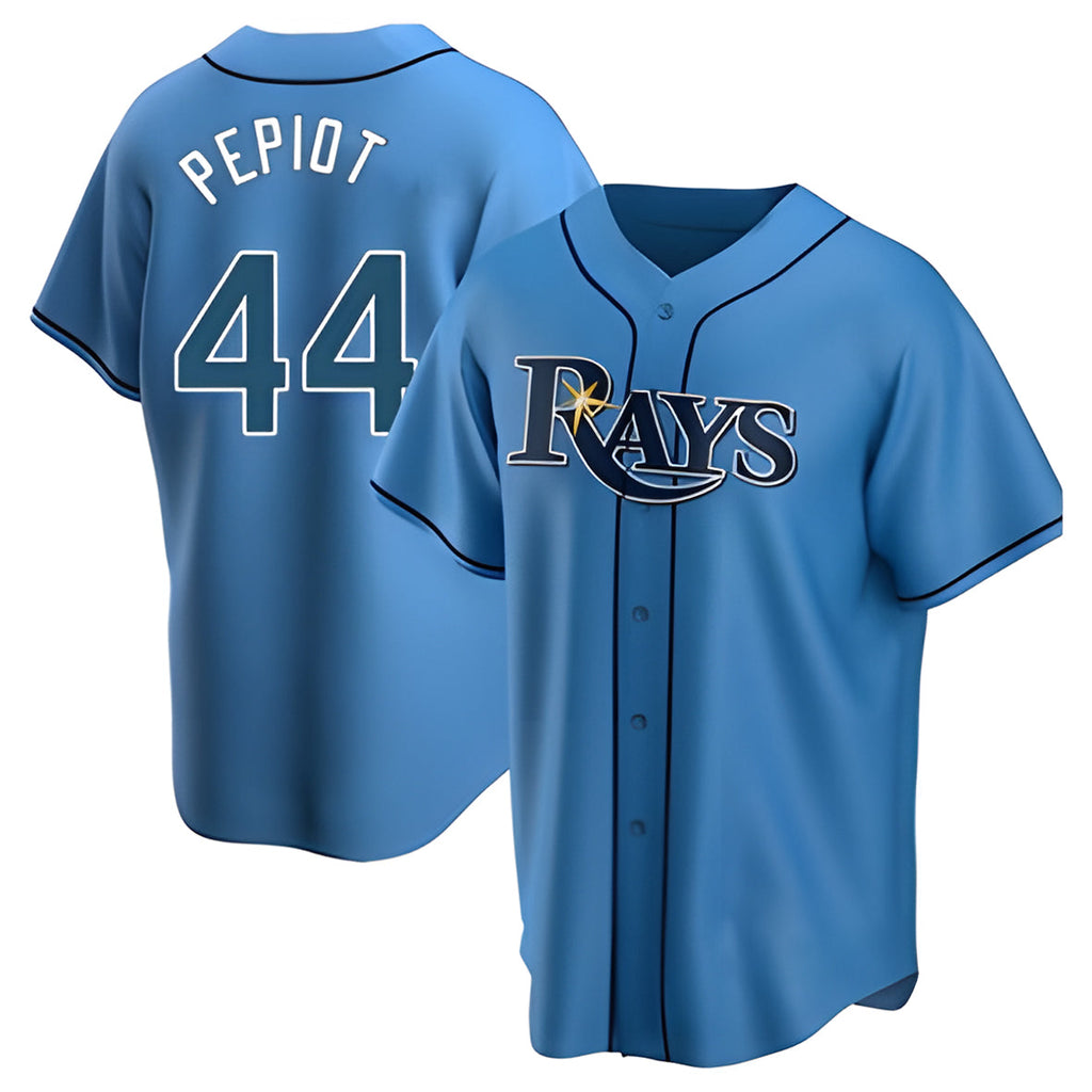 Silnrao T.Bay Rays #44 Ryan Pepiot Player Light Blue Home Game Stitched Jerseys