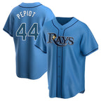 Silnrao T.Bay Rays #44 Ryan Pepiot Player Light Blue Home Game Stitched Jerseys