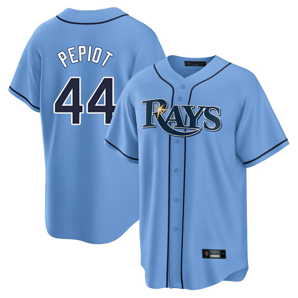 Silnrao T.Bay Rays #44 Ryan Pepiot Player Light Blue Home Limited Stitched Jerseys
