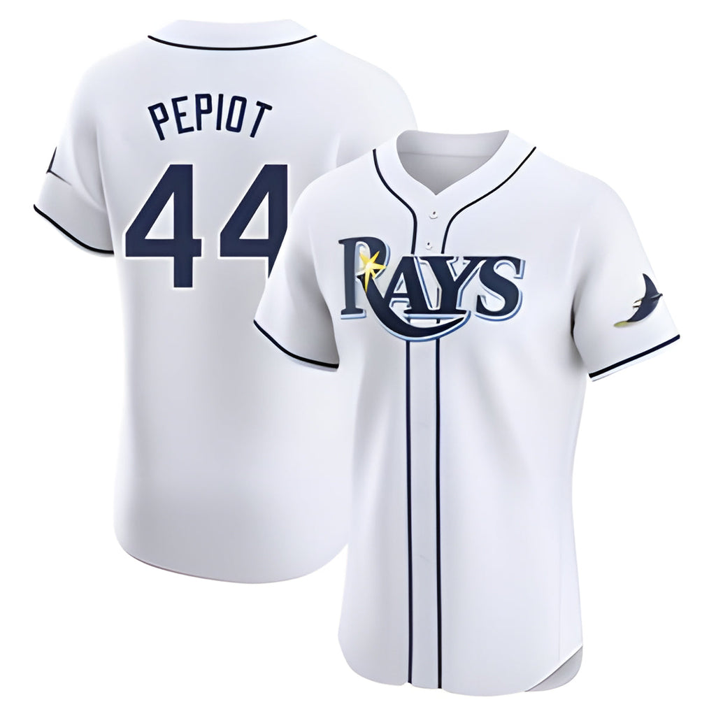 Silnrao T.Bay Rays #44 Ryan Pepiot Player White Home Limited Elite Stitched Jerseys