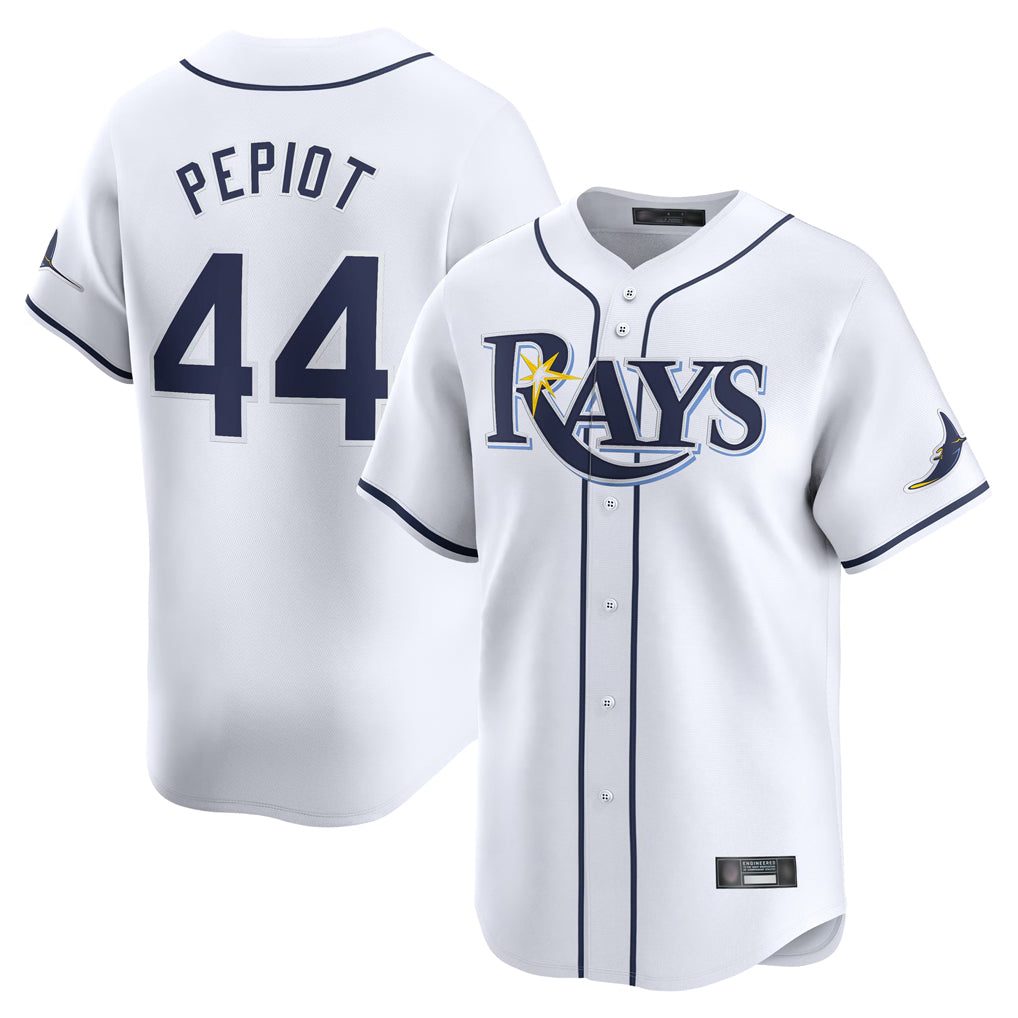 Silnrao T.Bay Rays #44 Ryan Pepiot Player White Home Limited Stitched Jerseys