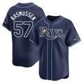 Silnrao T.Bay Rays #57 Drew Rasmussen Player Navy Home Limited Stitched Jerseys