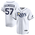 Silnrao T.Bay Rays #57 Drew Rasmussen Player White Home Limited Stitched Jerseys