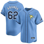 Silnrao T.Bay Rays #62 Jonathan Aranda Player Light Blue Home Limited Stitched Jerseys