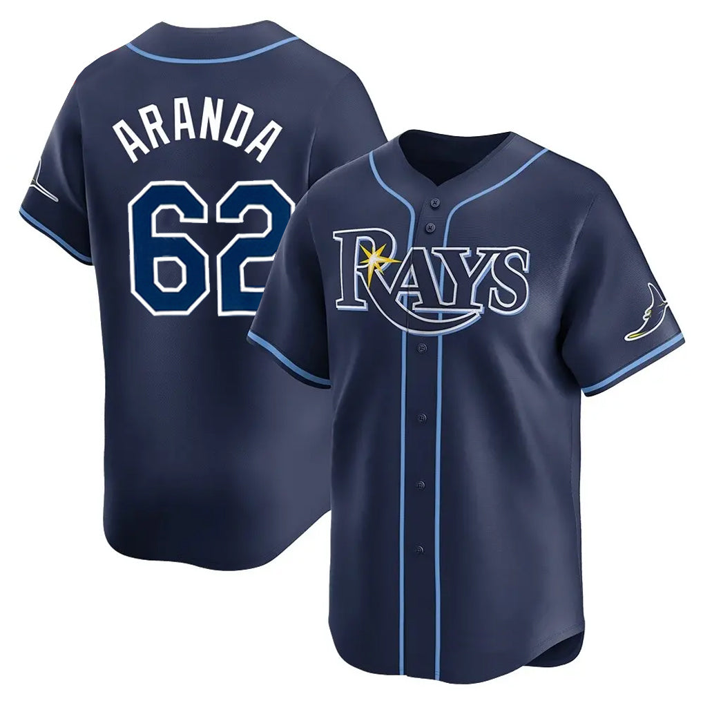 Silnrao T.Bay Rays #62 Jonathan Aranda Player Navy Home Limited Stitched Jerseys
