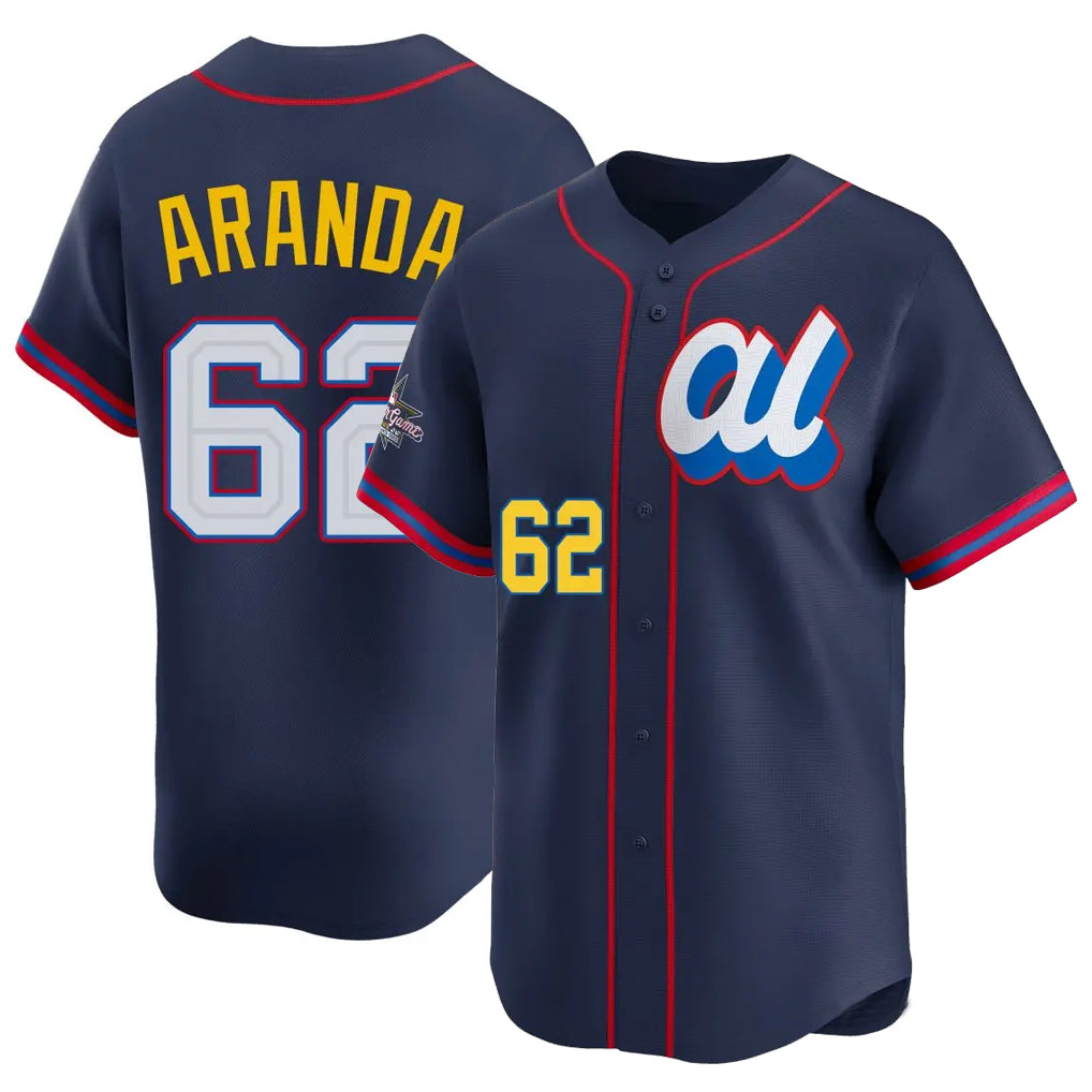 Silnrao T.Bay Rays #62 Jonathan Aranda Player Navy Limited American League All-Star Edition Stitched Jerseys