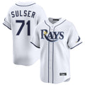 Silnrao T.Bay Rays #71 Cole Sulser Player White Home Limited Stitched Jerseys