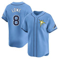 Silnrao T.Bay Rays #8 Brandon Lowe Player Light Blue Home Limited Stitched Jerseys
