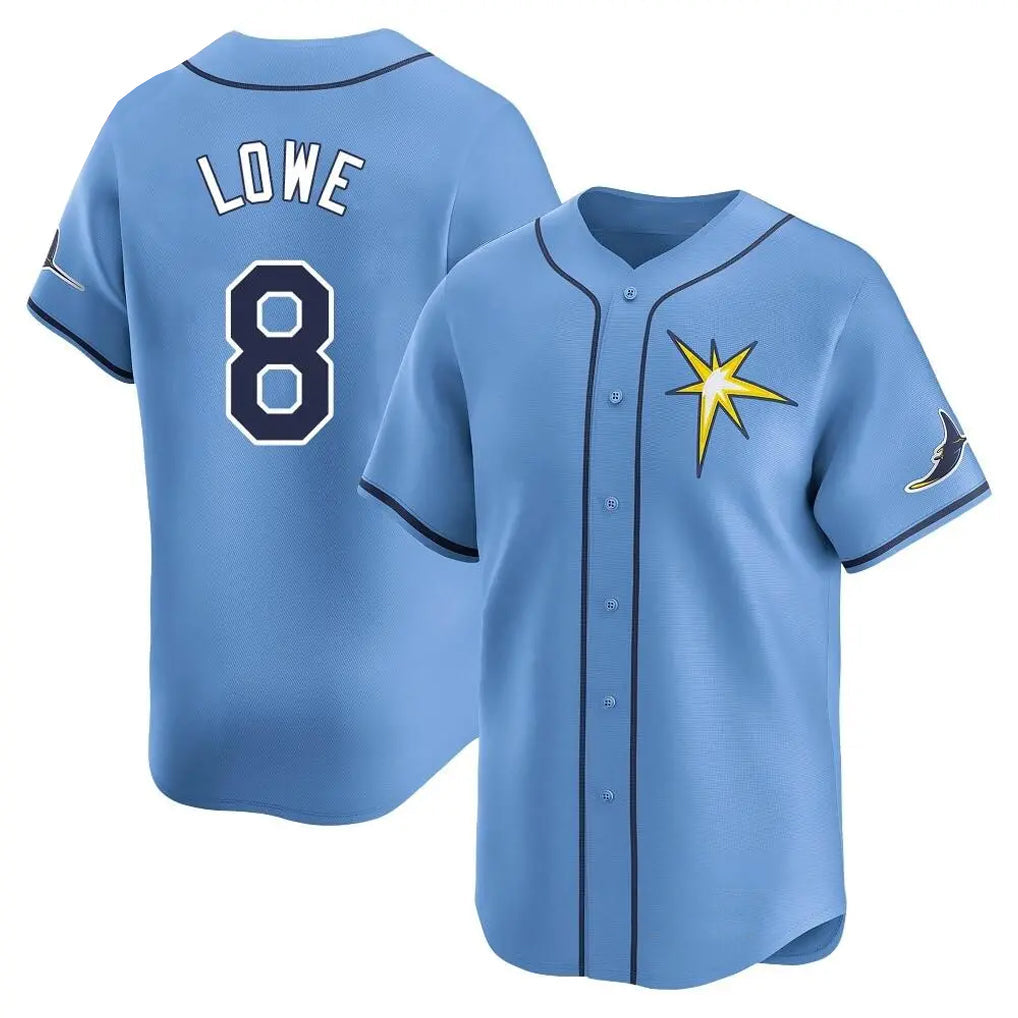 Silnrao T.Bay Rays #8 Brandon Lowe Player Light Blue Home Limited Stitched Jerseys