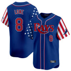 Silnrao T.Bay Rays #8 Brandon Lowe Player Royal 2025 Independence Day Vapor Premier Limited Stitched Jerseys