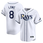 Silnrao T.Bay Rays #8 Brandon Lowe Player White Home Limited Stitched Jerseys