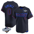 Silnrao T.Blue Jays #0 Andres Gimenez Player Black 2025 World Series City Connect Stitched Jerseys