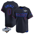 Silnrao T.Blue Jays #0 Andres Gimenez Player Black 2025 World Series City Connect Stitched Jerseys