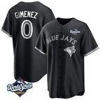 Silnrao T.Blue Jays #0 Andres Gimenez Player Black 2025 World Series Game Stitched Jerseys
