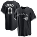 Silnrao T.Blue Jays #0 Andres Gimenez Player Black Home Game Stitched Jerseys