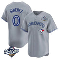 Silnrao T.Blue Jays #0 Andres Gimenez Player Blue Home Game Stitched Jerseys