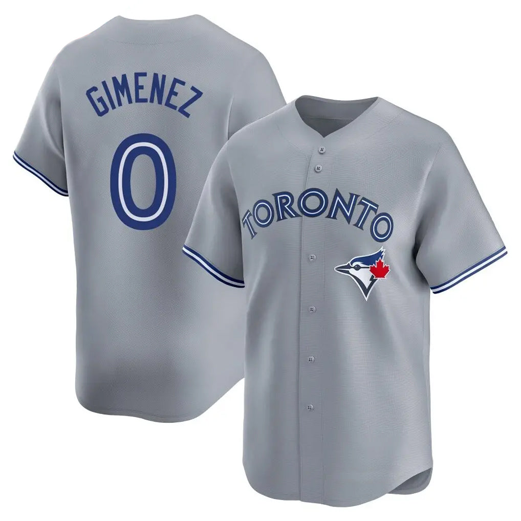 Silnrao T.Blue Jays #0 Andres Gimenez Player Gray Home Game Stitched Jerseys