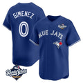 Silnrao T.Blue Jays #0 Andres Gimenez Player Royal 2025 World Series Limited Stitched Jerseys