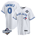 Silnrao T.Blue Jays #0 Andres Gimenez Player White 2025 World Series Game Stitched Jerseys