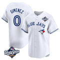 Silnrao T.Blue Jays #0 Andres Gimenez Player White 2025 World Series Limited Stitched Jerseys