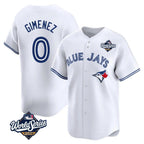 Silnrao T.Blue Jays #0 Andres Gimenez Player White 2025 World Series Limited Stitched Jerseys