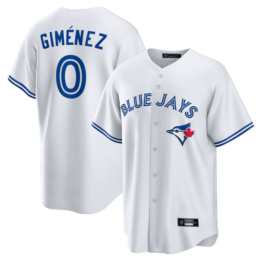 Silnrao T.Blue Jays #0 Andres Gimenez Player White Home Game Stitched Jerseys
