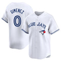 Silnrao T.Blue Jays #0 Andres Gimenez Player White Home Limited Stitched Jerseys
